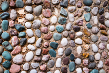 Abstract pebble stone wall texture pattern background