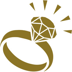 Golden Diamond ring - 131230358