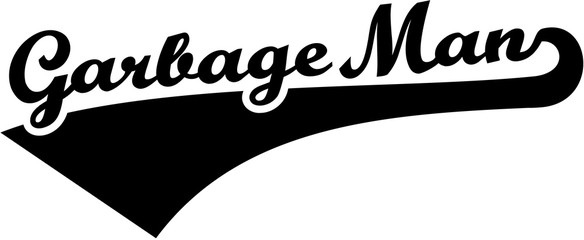 Garbage man retro font