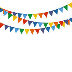 Party Background with Flags Vector Illustration