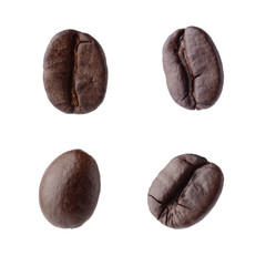 Isolated coffee beans