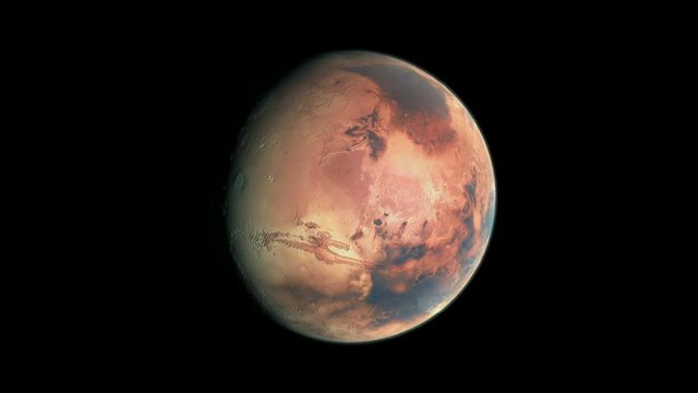 Marte, passaggio ravvicinato, rendering 3d