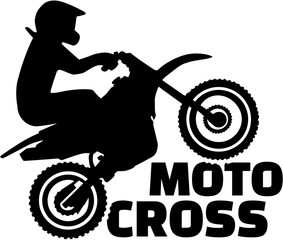 Motocross silhouette with word