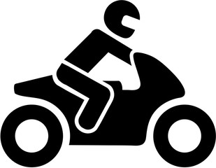 Motorbike driver icon