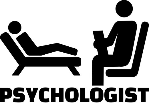 Psychologist icon with job title