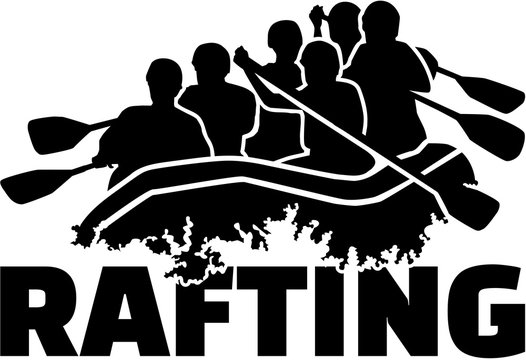 Group of Rafting people