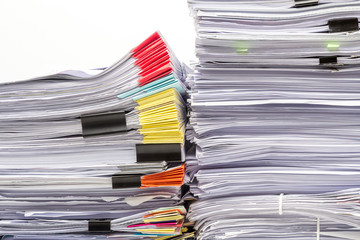 Stack of Documents isolated on white background