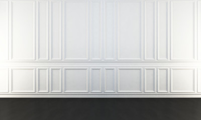 The modern classic interior of White wall