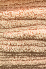 Fototapeta na wymiar pile of towel arranging in layer