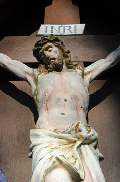 Kruzifix, Jesus Christus am Kreuz  INRI