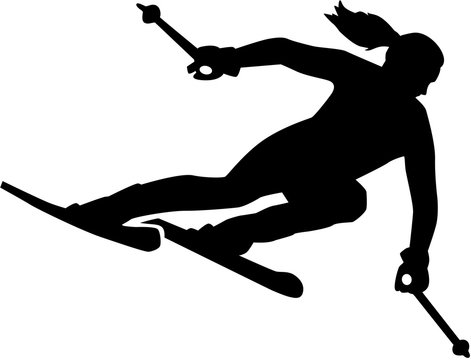 Woman Skier silhouette