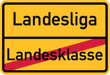 Obraz premium Promotion to national league - german village sign