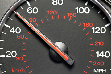 speedometer at 50 MPH