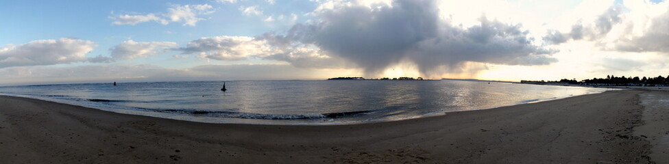 Obraz premium Sea panorama wells next the sea