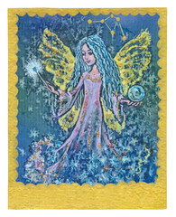 vector tarot card - FULLFILED WISHES. Painting converted into vector. Tarot deck.