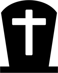 Obraz premium Grave icon with cross