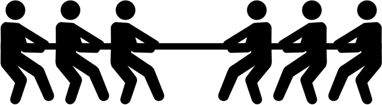 Tug of war symbol