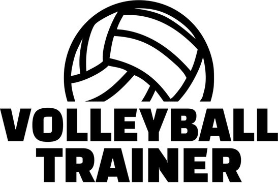 Volleyball trainer with ball