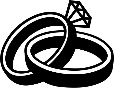 Wedding rings. vector icon stock vector. Illustration of ring - 110459139