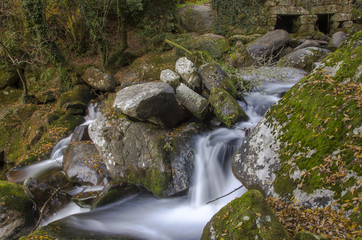 Fototapeta na wymiar Cascada en Muiños de Barosa - Pontevedra