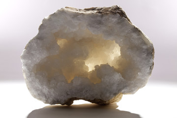 Specimen of a quartz crystal geode - obrazy, fototapety, plakaty