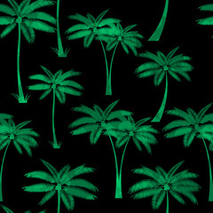 Fototapeta na wymiar Palm Leaf Seamless Pattern Background Vector Illustration