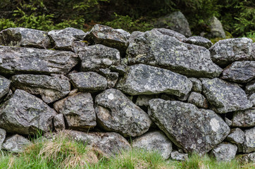 mauer aus steinen detail