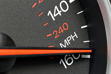 speedometer at 160 MPH