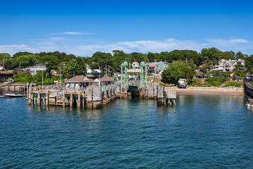 Peaks Island ferry dock on a summer afternoon
