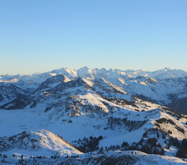 Gipfel der Berge in den Alpen in Österreich