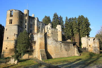Fototapeta na wymiar The medieval Castle Beaufort in Luxembourg
