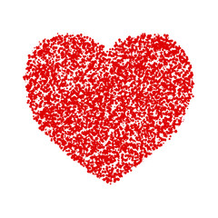 Obraz na płótnie Canvas Isolated valentine heart from paint drip. EPS10 vector.