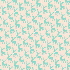 deer vector vintage pattern for print or wallpaper © Daya Design