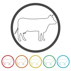 Cow line icon 