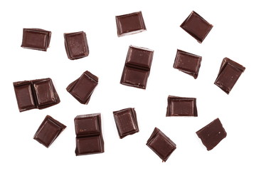 chocolate bars isolated on white background