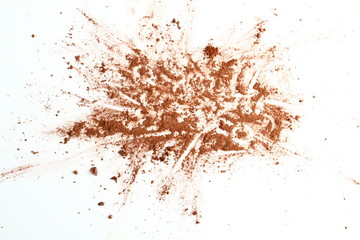 Splatter cacao powder