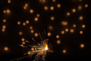 Obraz premium Christmas Background. Christmas Lights. The sparklers. Bengal li