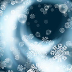 Winter background with snowflakes