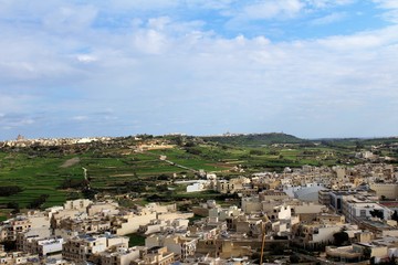 Fototapeta premium Town View Landscape of Citadel Malta Gozo
