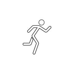 Fototapeta na wymiar Running man line icon, fast & fitness sport, a linear pattern on a white background, eps 10.