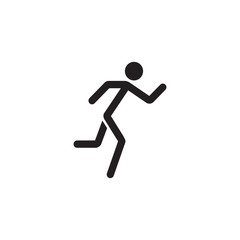 Fototapeta na wymiar Running man solid icon, fast & fitness sport, vector graphics, a filled pattern on a white background, eps 10.
