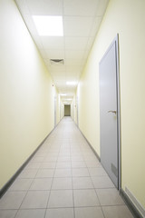 Interior of a corridor in a business center, hospital or something like it