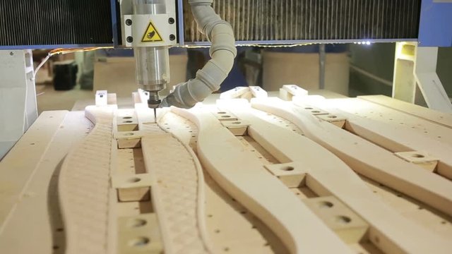 milling machines with numerical control software, wood, decorative details