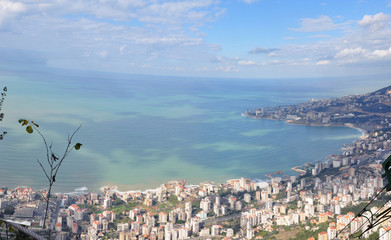 Naklejka premium Lebanon Panorama from mountain