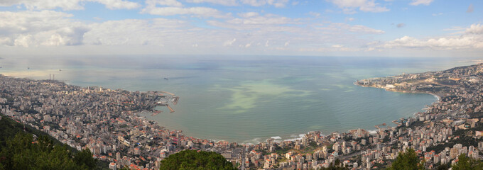 Fototapeta premium Liban Panorama z góry