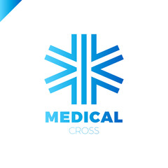 Obraz premium Medic cross icon, pharmacy logo template. Corporate, identity, company, brand, branding, logotype. Clean, modern and elegant style