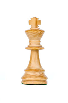 boxwood black king chess piece isolated
