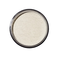 Foundation powder makeup in round container
