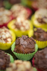 Homemade chocolate truffles in a small paper bag