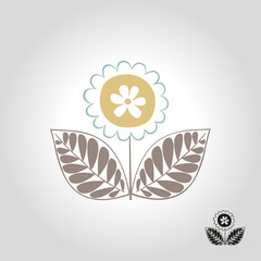 flower logo, icon and symbol vector illustration
